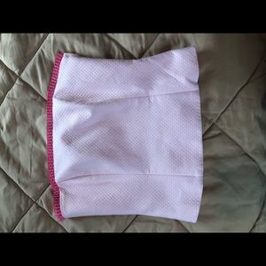 Strapless pink crop top